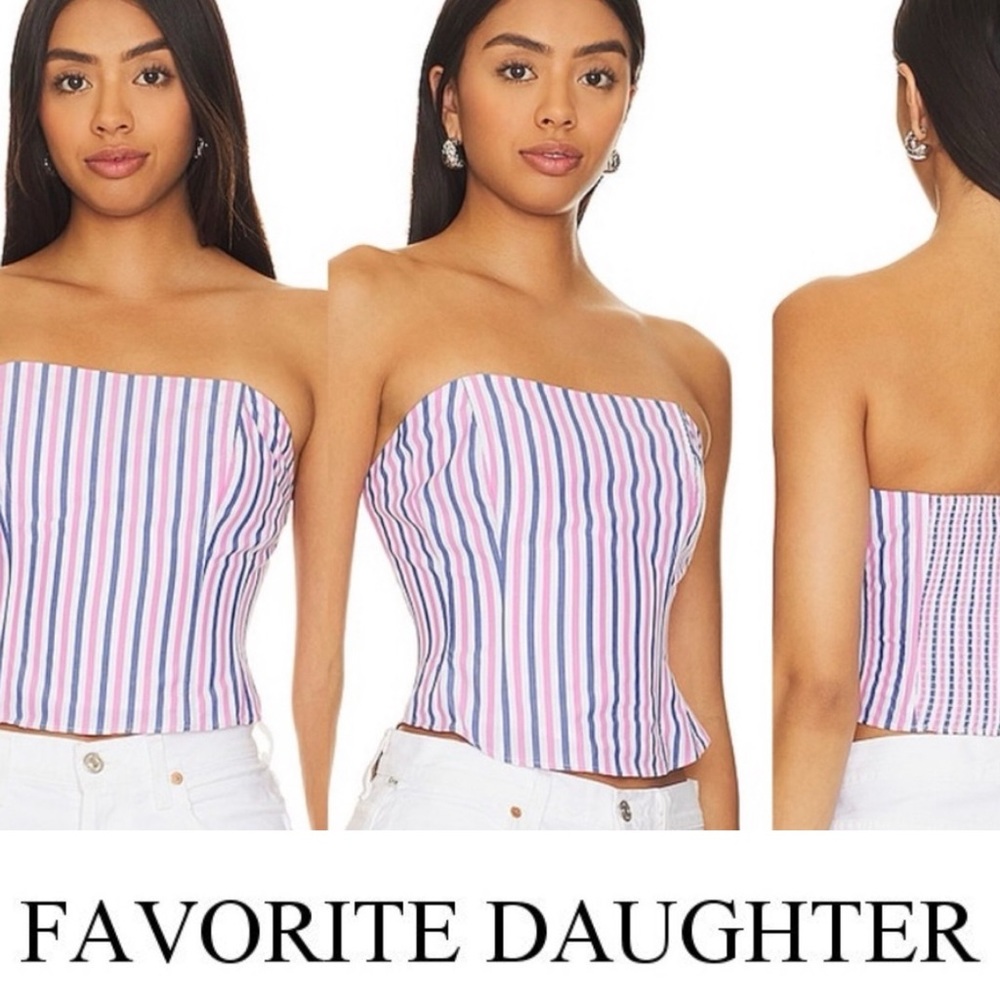 Favorite Daughter The Lanai Top in Blue & Pink Size 8 $198